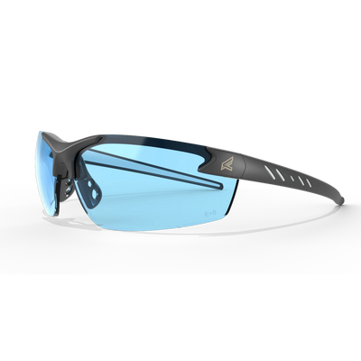 EDGE EYEWEAR DZ113-G2 ZORGE G2 - BLACK FRAME/LIGHT BLUE LENSES