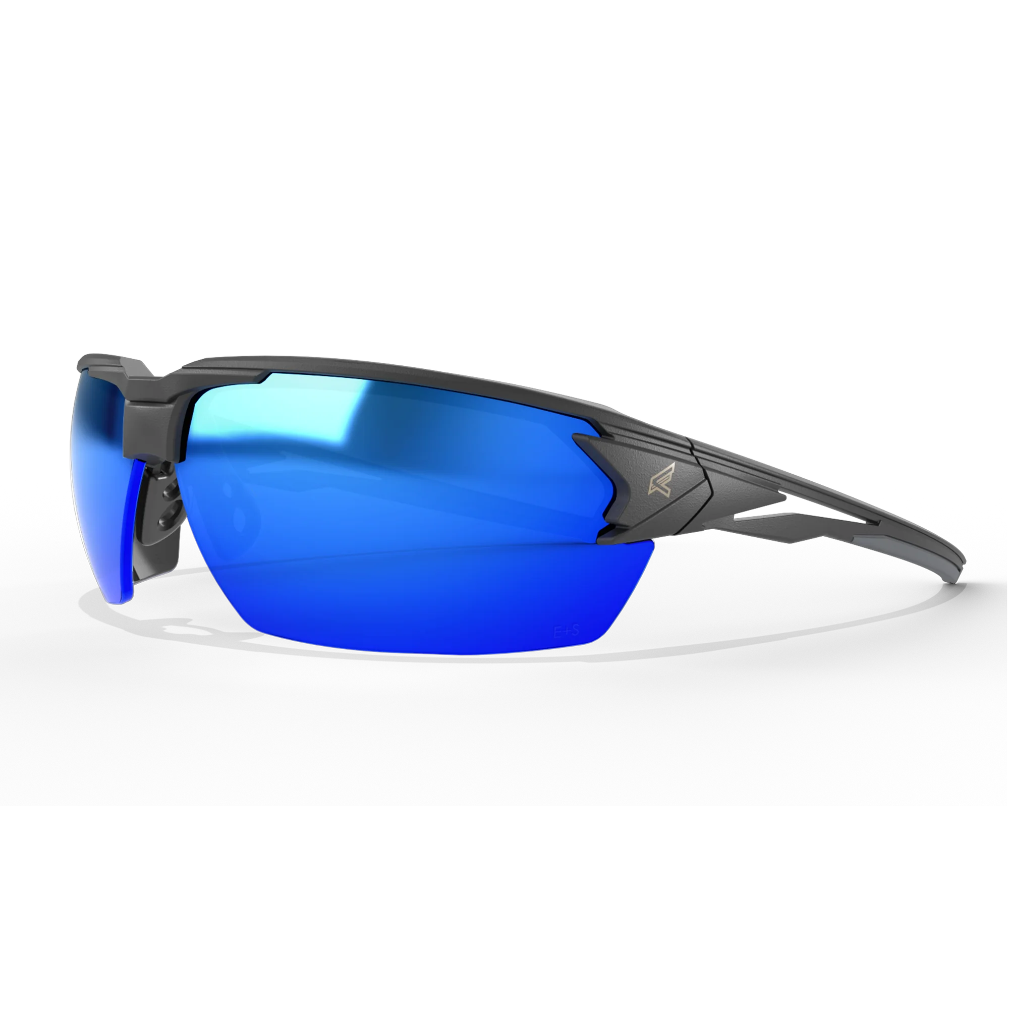 EDGE EYEWEAR XPAP418 PUMORI - MATTE BLACK FRAME/AQUA PRECISION BLUE MIRROR LENSES