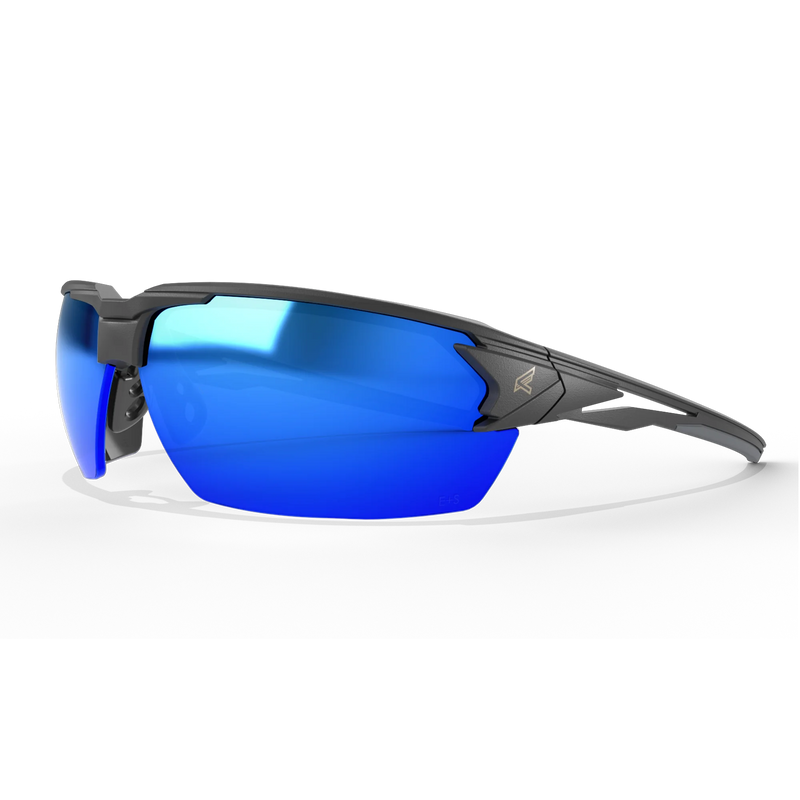 EDGE EYEWEAR XPAP418 PUMORI - MATTE BLACK FRAME/AQUA PRECISION BLUE MIRROR LENSES