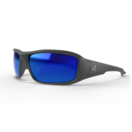EDGE EYEWEAR TXBAP238 BRAZEAU - MATTE BLACK/POLARIZED BLUE MIRROR LENSES