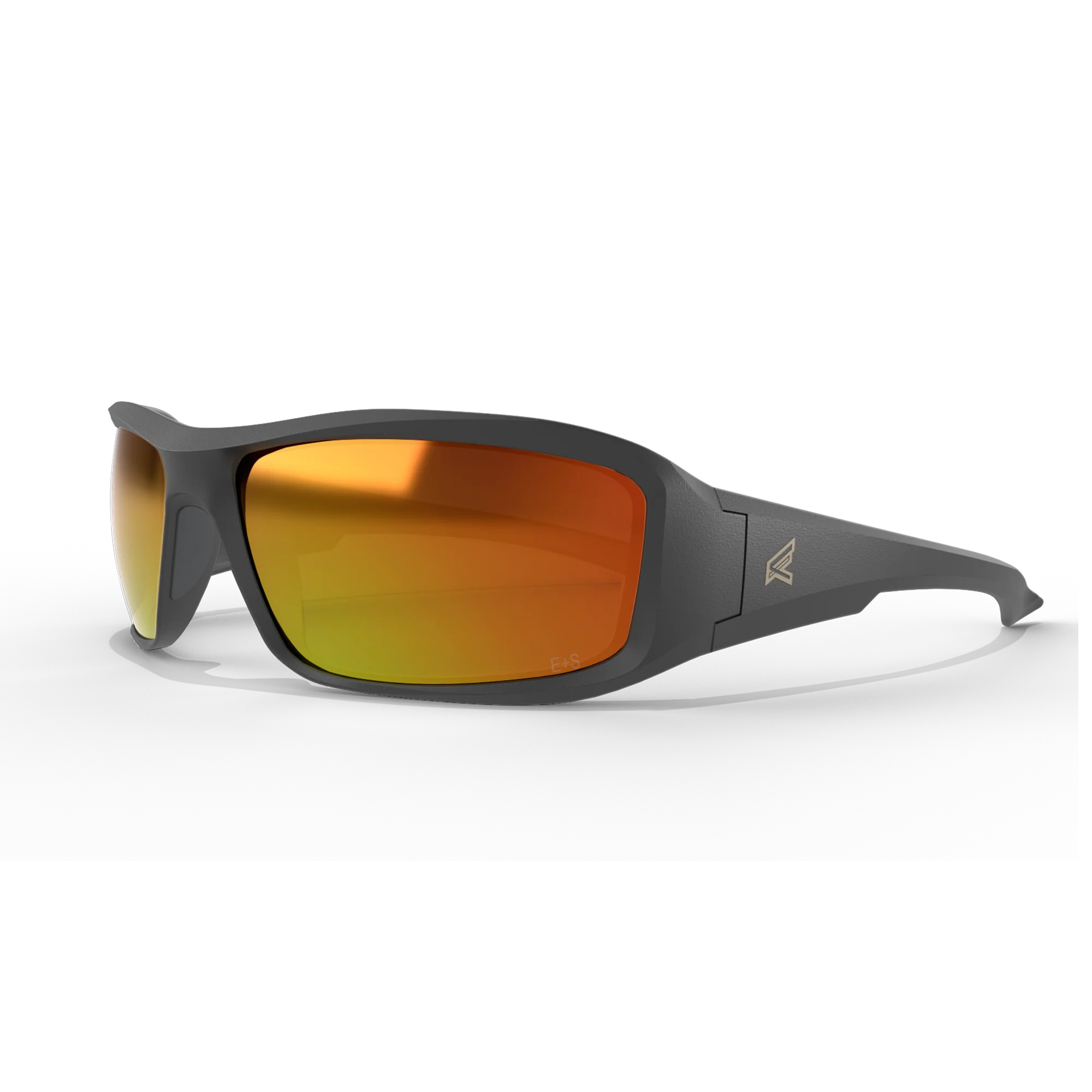 EDGE EYEWEAR XBAP139 BRAZEAU - MATTE BLACK FRAME/AQUA PRECISION RED MIRROR LENSES