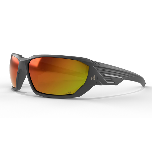 EDGE EYEWEAR XDAP419 DAWSON - BLACK FRAME/AQUA PRECISION RED MIRROR LENSES