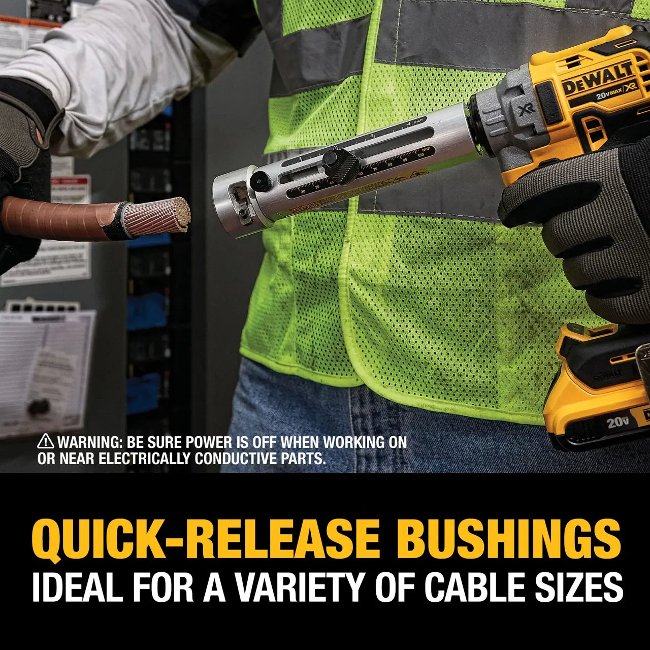 DEWALT DCE151TD1 20V MAX* XR® Cordless Cable Stripper Kit