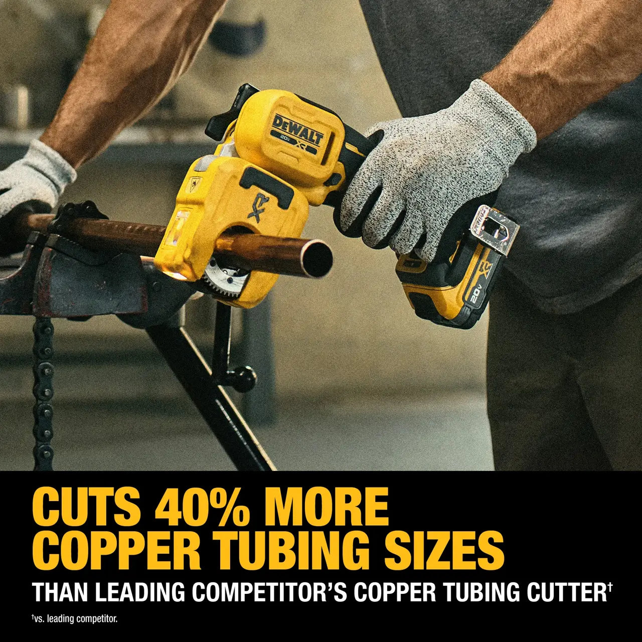 DEWALT DCE154E1 20V MAX* XR® 1-1/4-In. Copper Tubing Cutter Kit