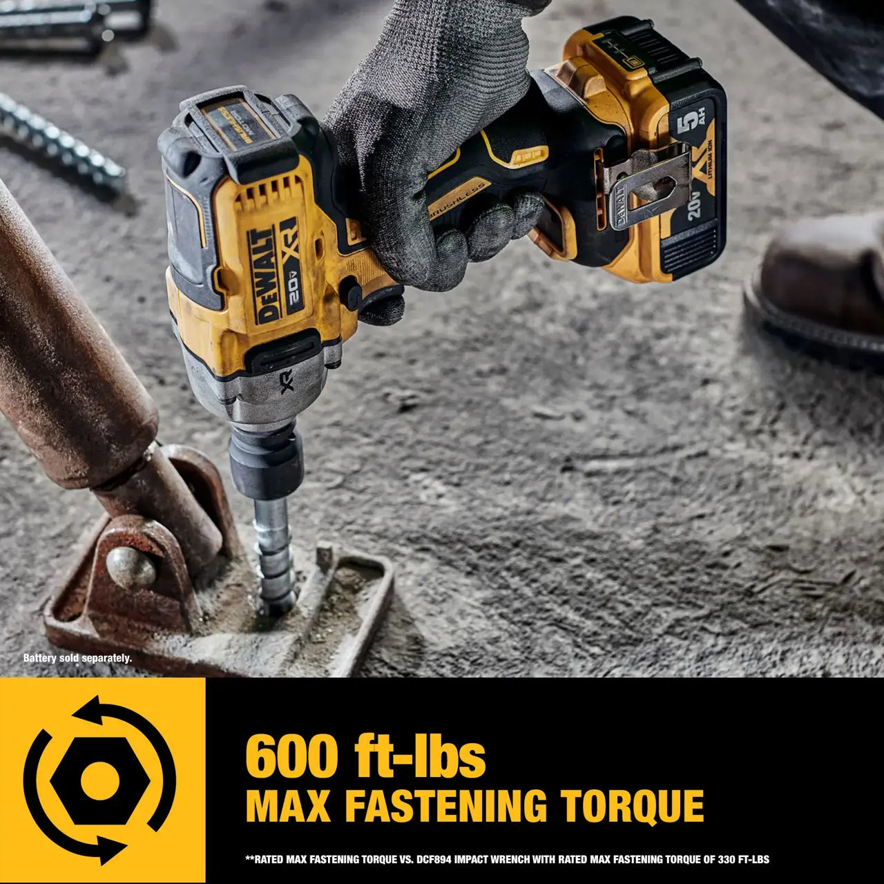 DEWALT DCF891B 20V MAX* XR® Cordless 1/2-in. (13mm) Mid-range Impact Wrench (Tool Only)