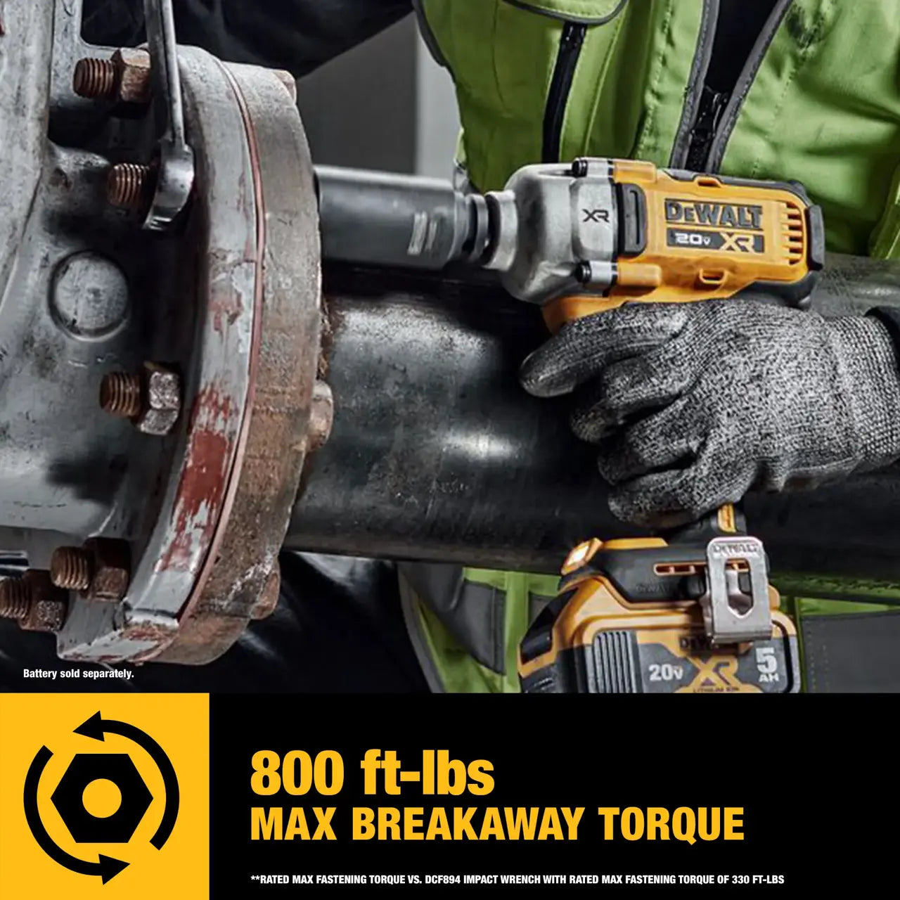 DEWALT DCF891B 20V MAX* XR® Cordless 1/2-in. (13mm) Mid-range Impact Wrench (Tool Only)