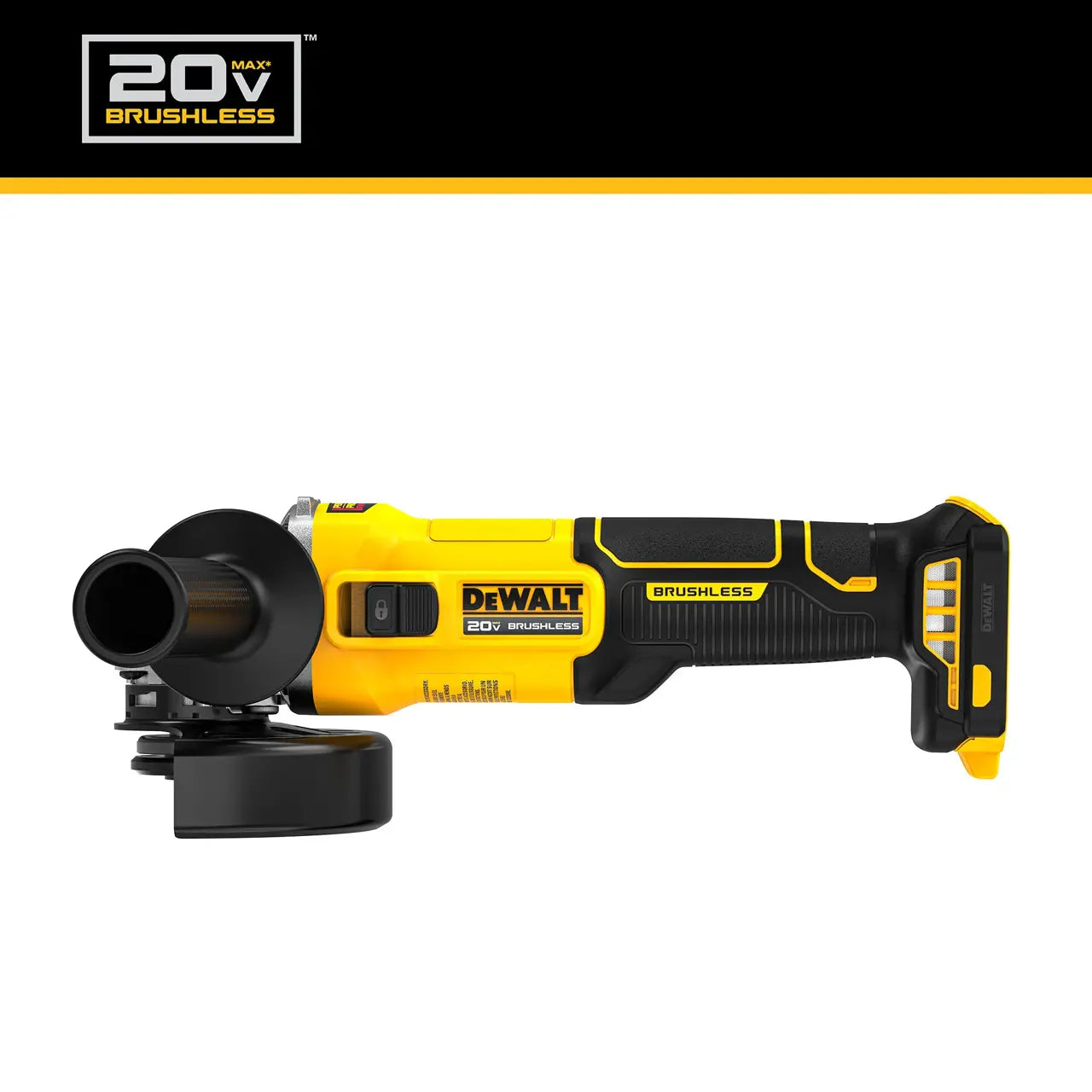 DEWALT DCG407B 20V MAX* Brushless Cordless 4 1/2-In. Slide-Switch Grinder (Tool Only)