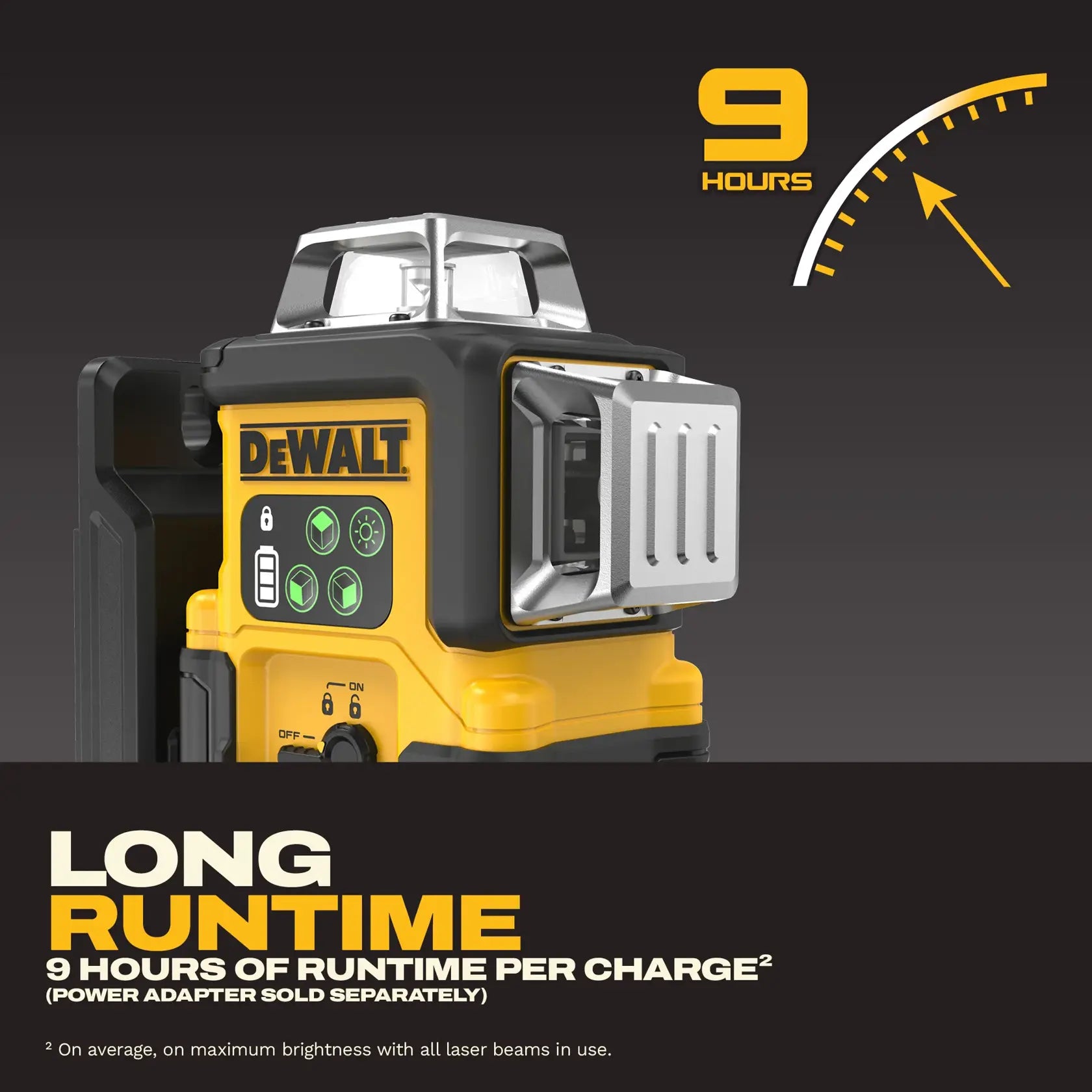 DEWALT DCLE14361GB Usb-C Rechargeable 3X360° Green Line Laser