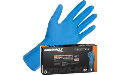 SAS SAFETY 6610-40 Derma-Max® Powder-Free Exam Grade Nitrile Disposable Gloves - 8 Mil - 50PK - XXL