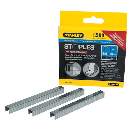 STANLEY TRA706TCS 3/8 in Heavy Duty Staples (1500 PK)