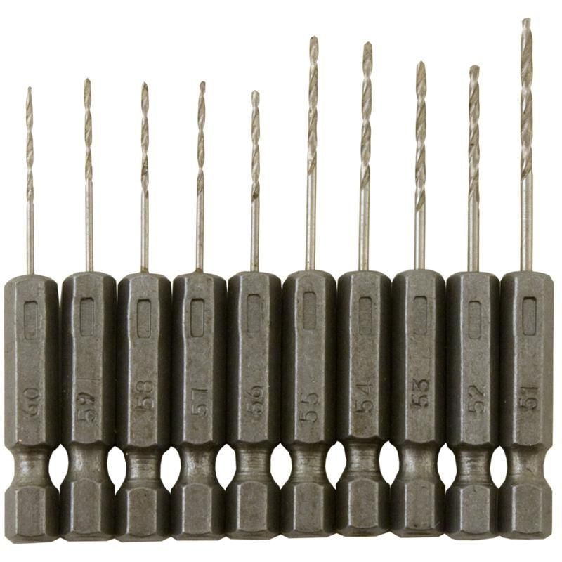 ENKAY 548 10-Piece Micro Hex Shank Drill Bit Set