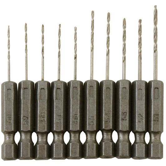 ENKAY 548 10-Piece Micro Hex Shank Drill Bit Set