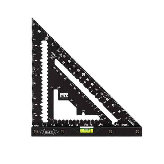 STILETTO STSQ7-L 7" CARPENTER SQUARE W/LVL