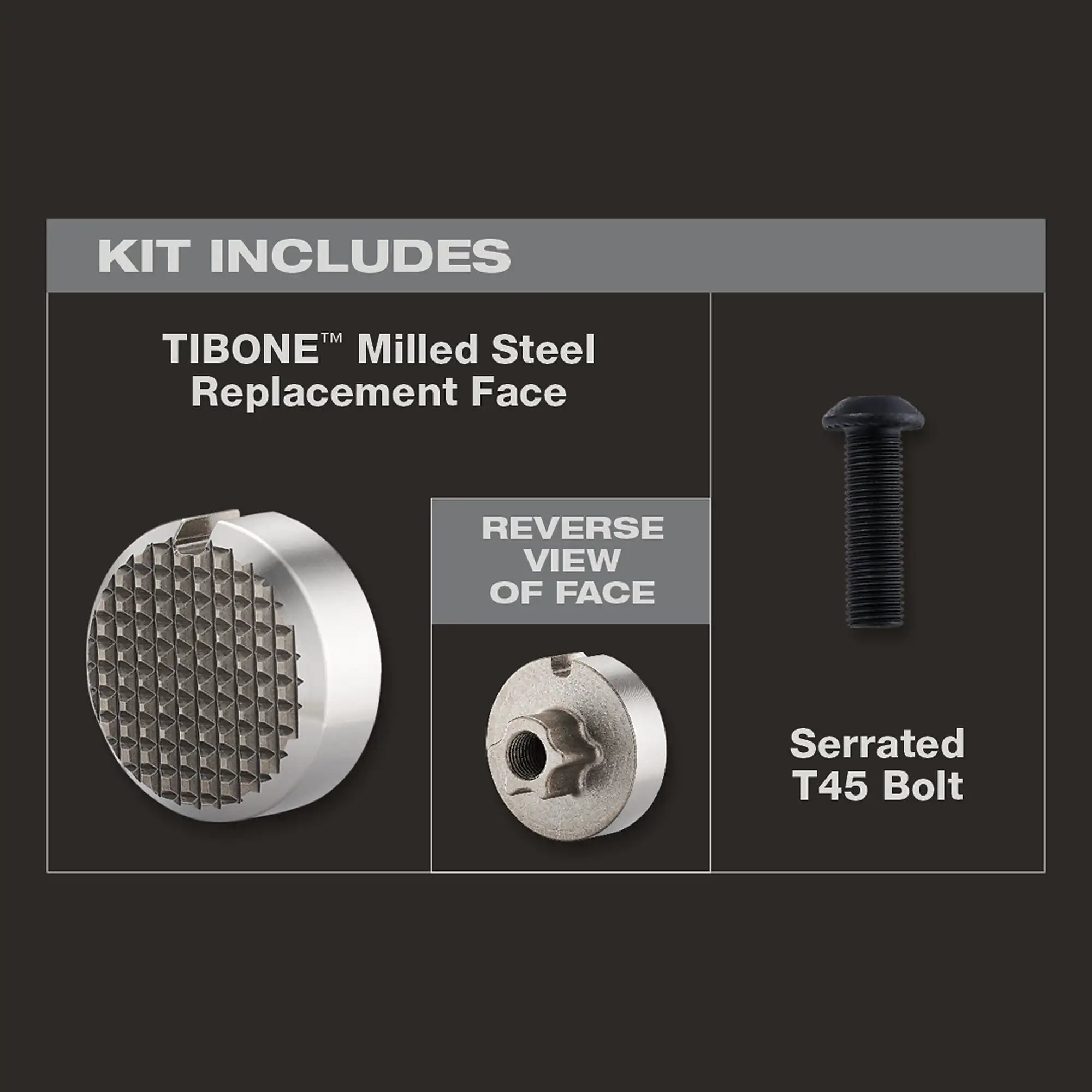 STILETTO TIB-MR TIBONE™ Milled Steel Replacement Face