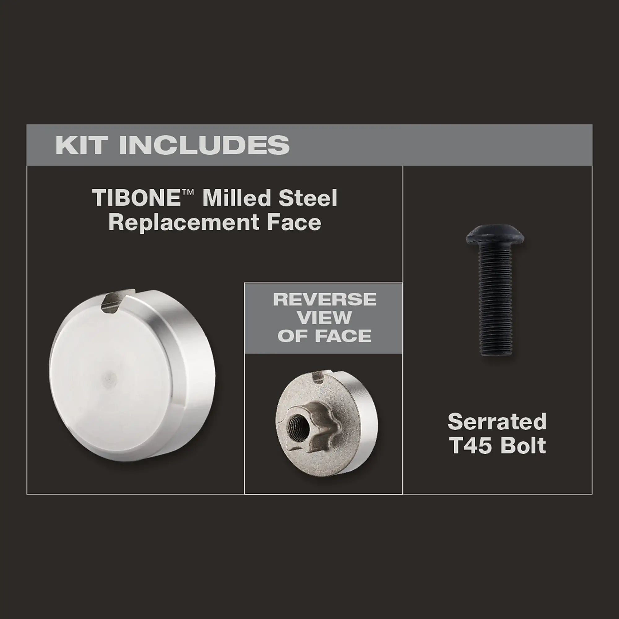 STILETTO TIB-SR TIBONE™ Smooth Steel Replacement Face