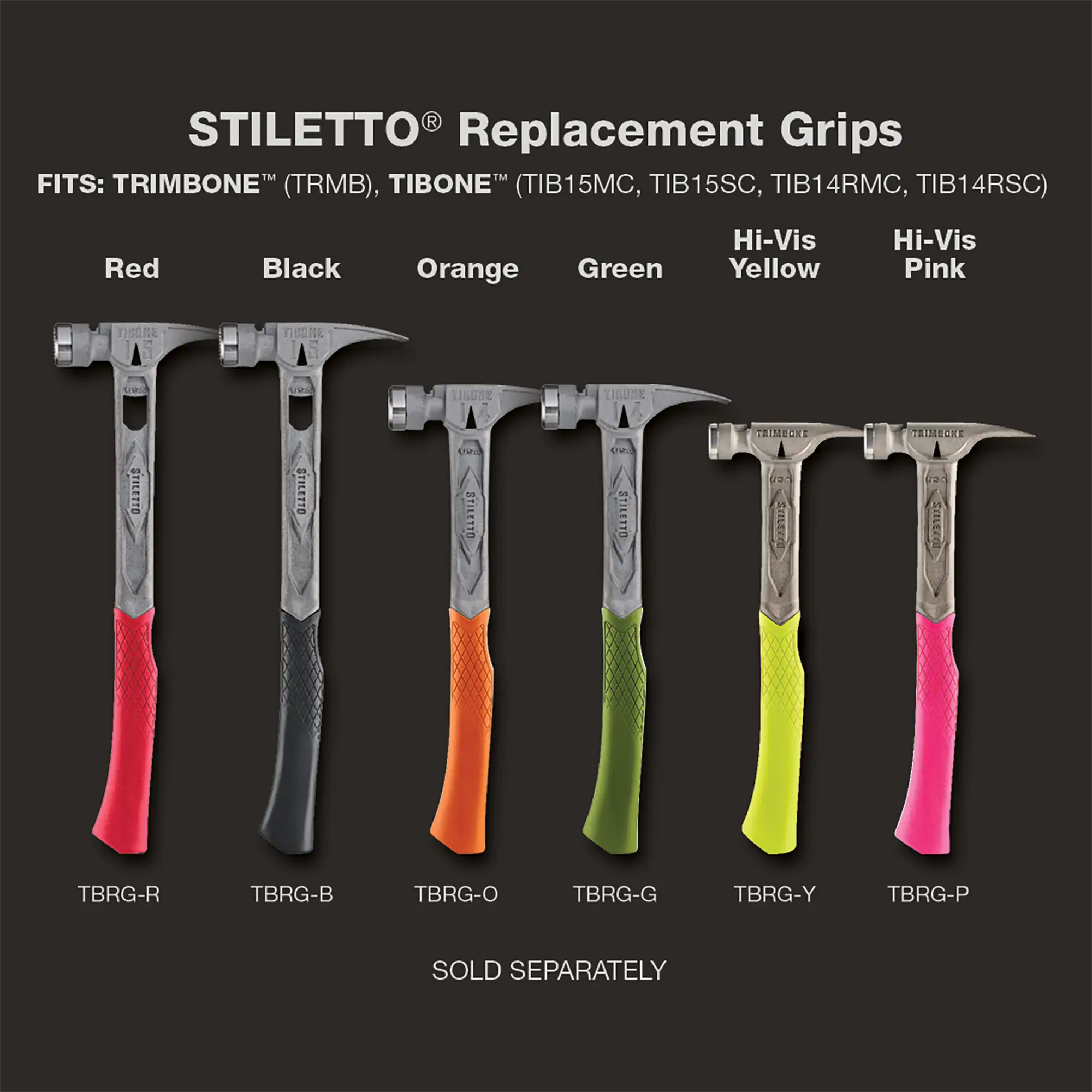 STILETTO TBRG-Y Hi-Vis Yellow Replacement Grip