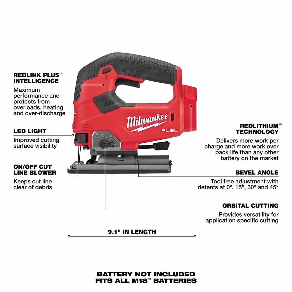 MILWAUKEE 2737-20 M18 FUEL™ D-Handle Jig Saw (Tool Only)