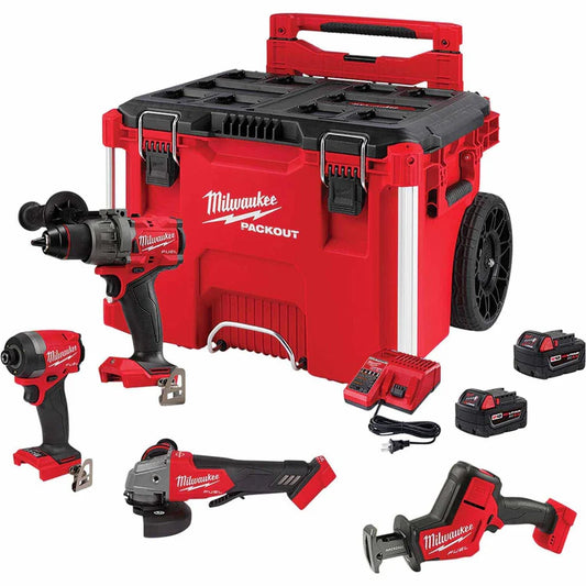 MILWAUKEE 3697-24PO M18 FUEL™ 4-TOOL COMBO KIT W/ PACKOUT
