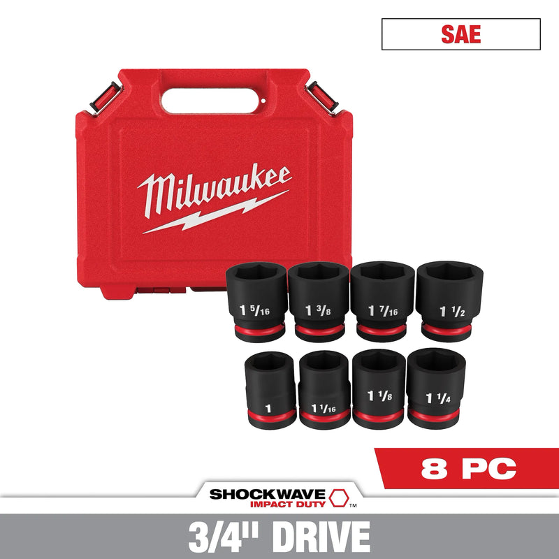 MILWAUKEE 49-66-7017 8PC SHOCKWAVE™ Impact Duty 3/4