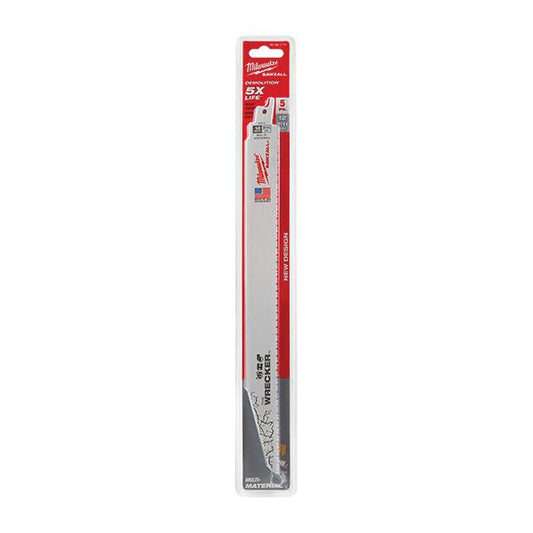 MILWAUKEE 48-00-5711 The WRECKER™ Multi-Material SAWZALL® Blade 12" 7/11TPI 5pk