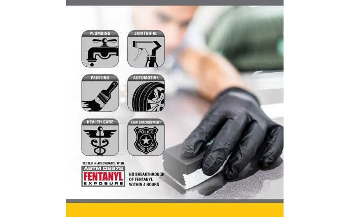 SAS SAFETY 66520 Raven® Powder-Free Exam Grade Nitrile Disposable Gloves - 7 Mil - 100PK - XXL