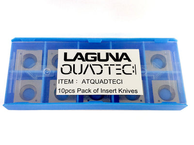 Laguna Tools QuadTec II Replacement Knives – 10-Pack Carbide Inserts for Cutterheads