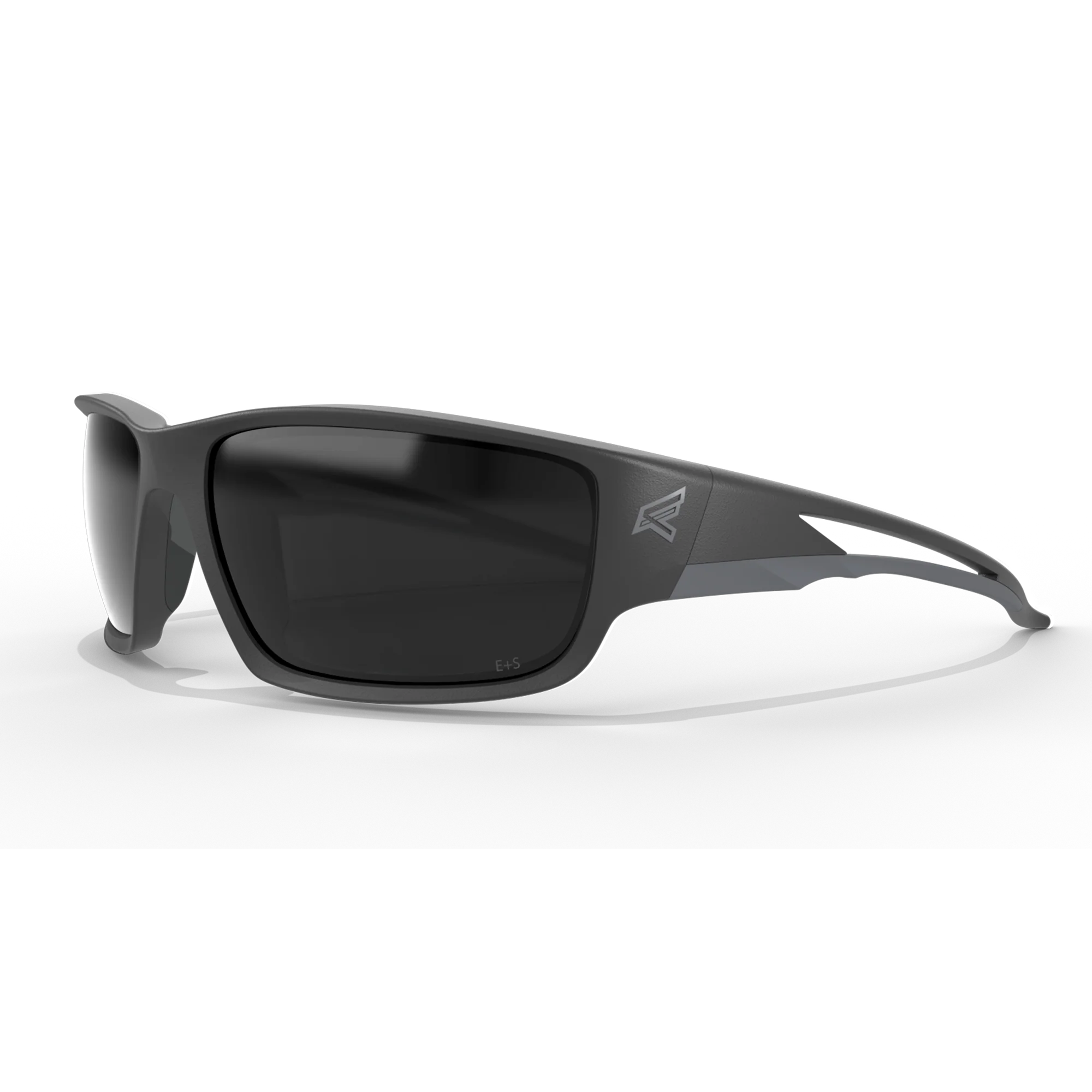 Edge Safety Eyewear Kazbek XL Sunglasses, Black Frame, Smoke Vapor Shield Lens