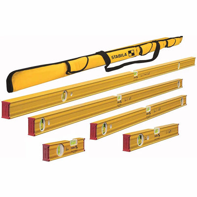 STABILA 29872 Type 80 AS-2 5-Piece Level Set with Case – 8