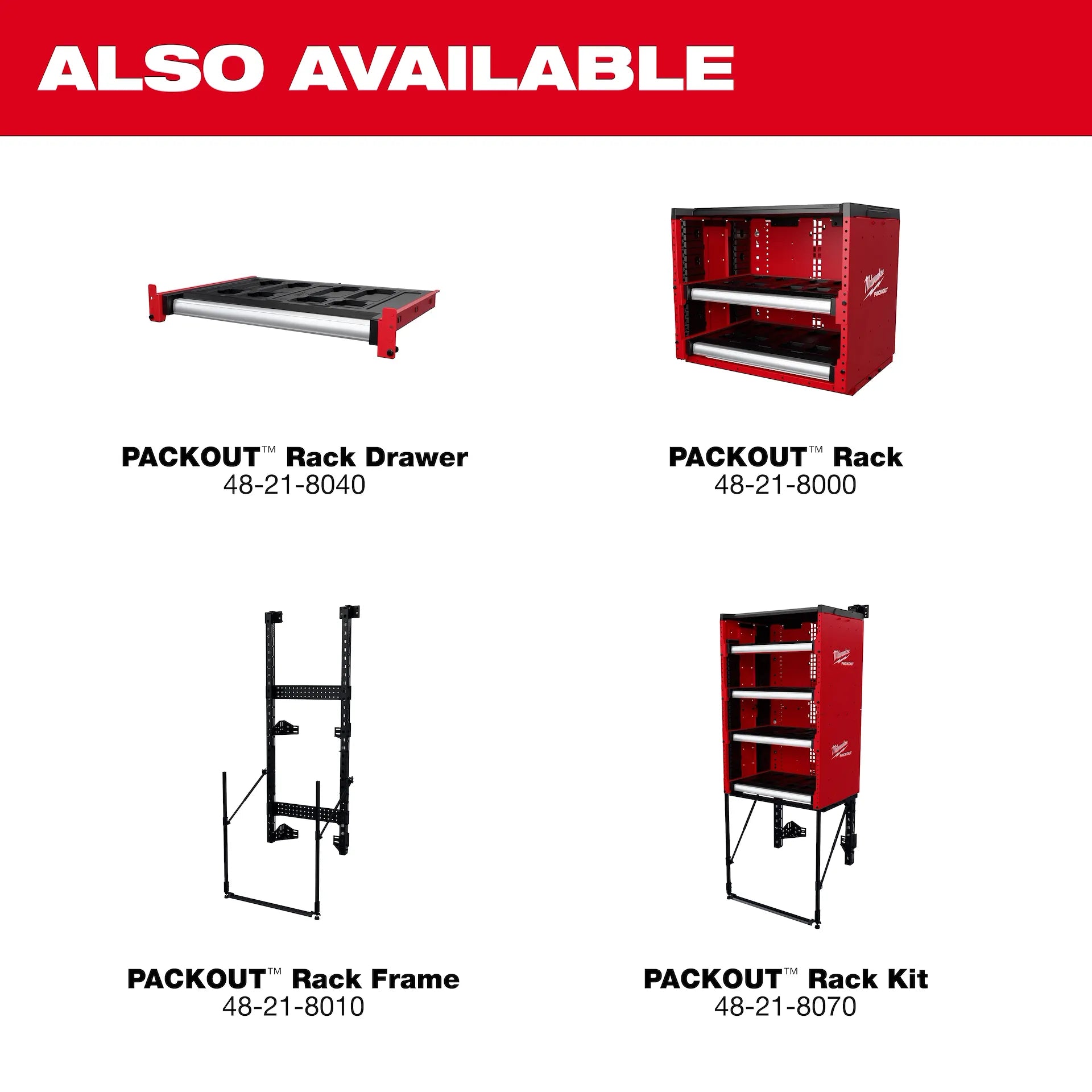 MILWAUKEE 48-21-8040 PACKOUT™ Rack Drawer