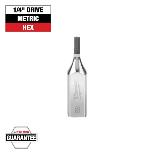 MILWAUKEE 45-34-1032 1/4" Drive 3mm Hex Bit Socket