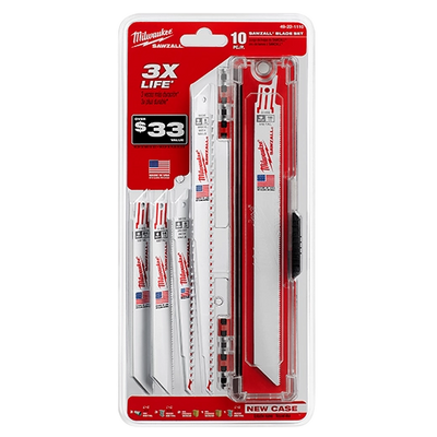 MILWAUKEE 49-22-1110 10PC SAWZALL BLADE GENERAL PURPOSE SET