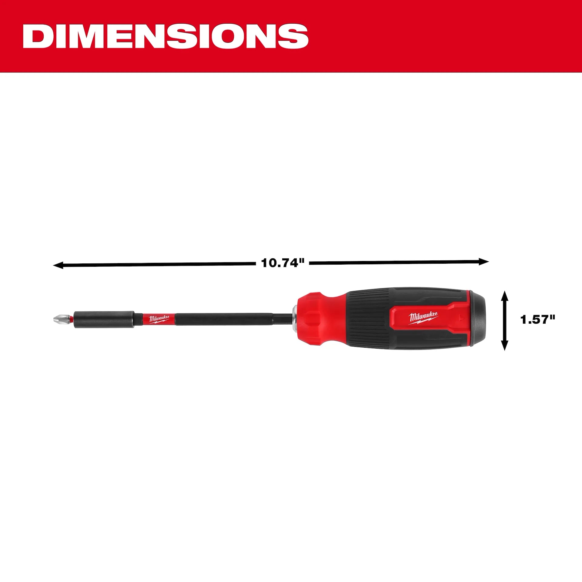 MILWAUKEE 48-22-2915 14-in-1 Multi-Bit Screwdriver W/ SHOCKWAVE Impact Duty™ Bits