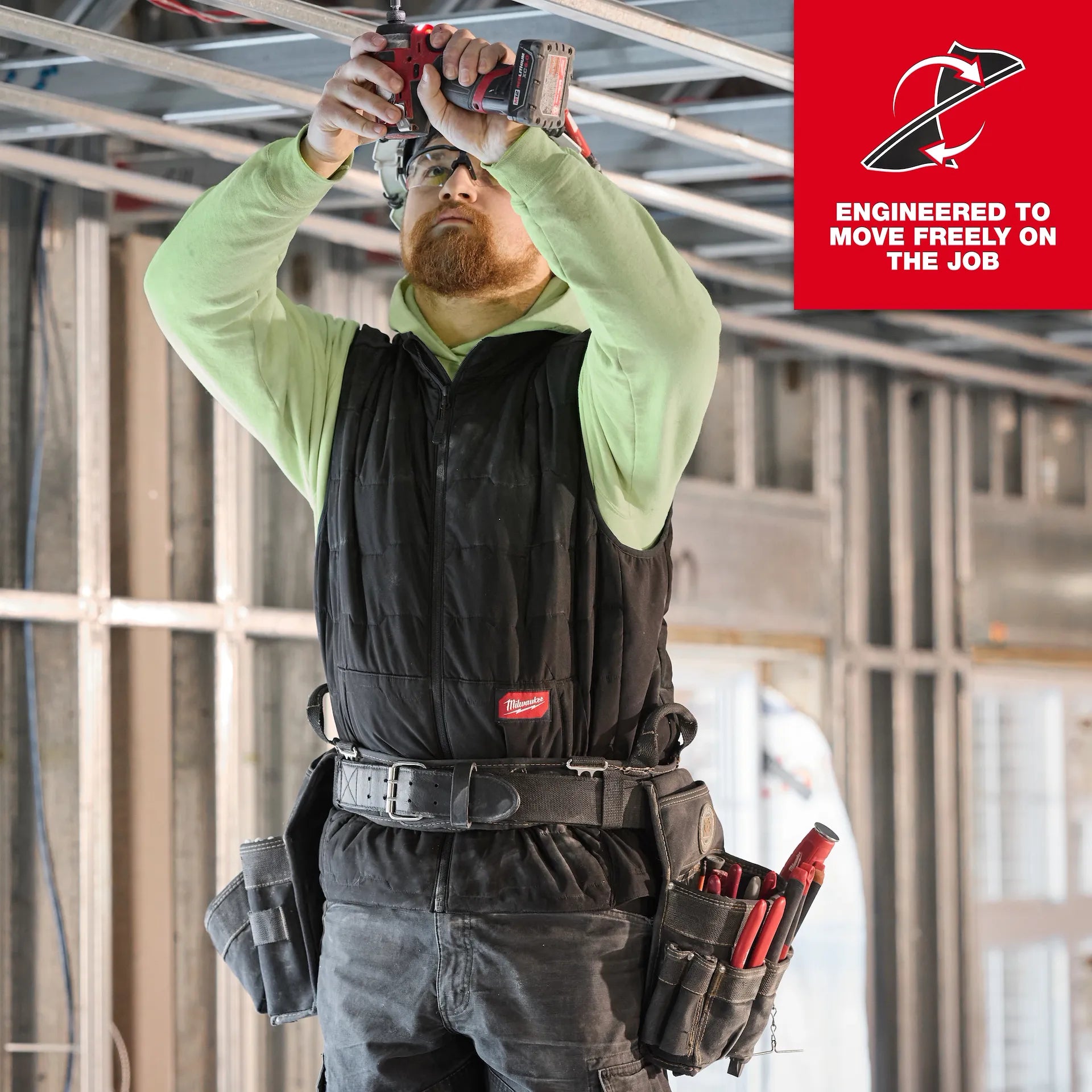 MILWAUKEE M350B FREEFLEX™ Lightweight Insulated Vest - BLACK