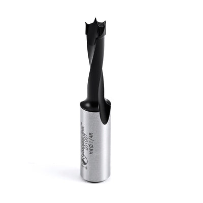 AMANA 201007 Carbide Tipped Brad Point Boring Bit R/H 1/4 Dia x 57mm Long x 10mm Shank