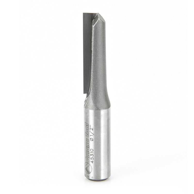 AMANA 45310 Carbide Tipped Straight Plunge Single Flute High Production 1/2 Dia x 1-1/2 x 1/2 Inch Shank