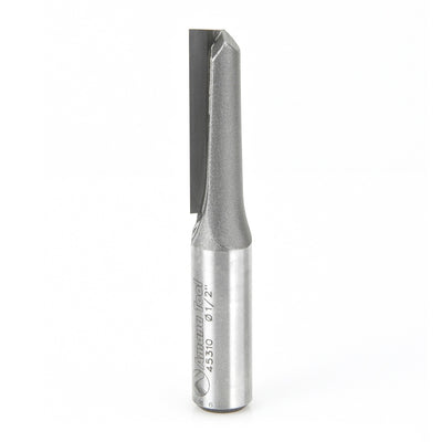 AMANA 45310 Carbide Tipped Straight Plunge Single Flute High Production 1/2 Dia x 1-1/2 x 1/2 Inch Shank