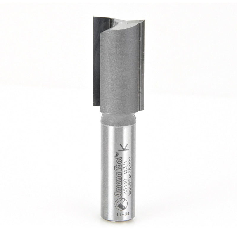 AMANA 45440 Carbide Tipped Straight Plunge 3/4 Dia x 1-1/4 x 1/2 Inch Shank