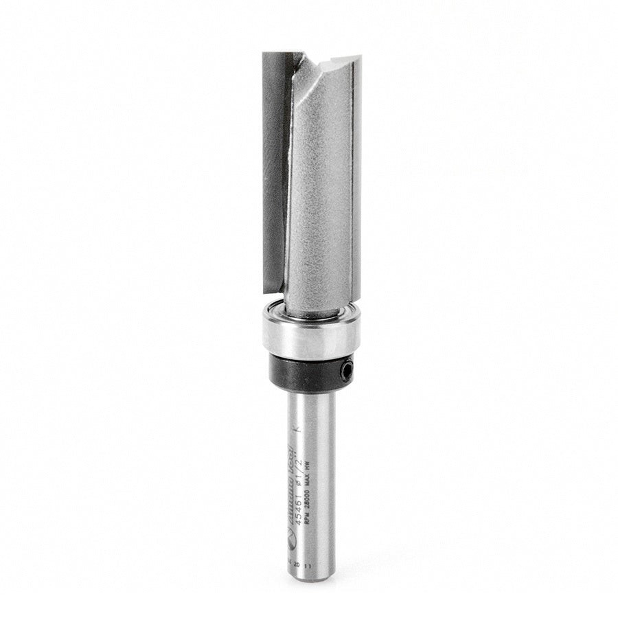 AMANA 45461 Carbide Tipped Flush Trim Plunge Template 1/2 Dia x 1-1/4 x 1/4 Inch Shank with Upper BB