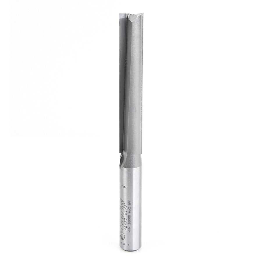 AMANA 45477 Carbide Tipped Straight Plunge High Production 1/2 Dia x 3 x 1/2 Inch Shank