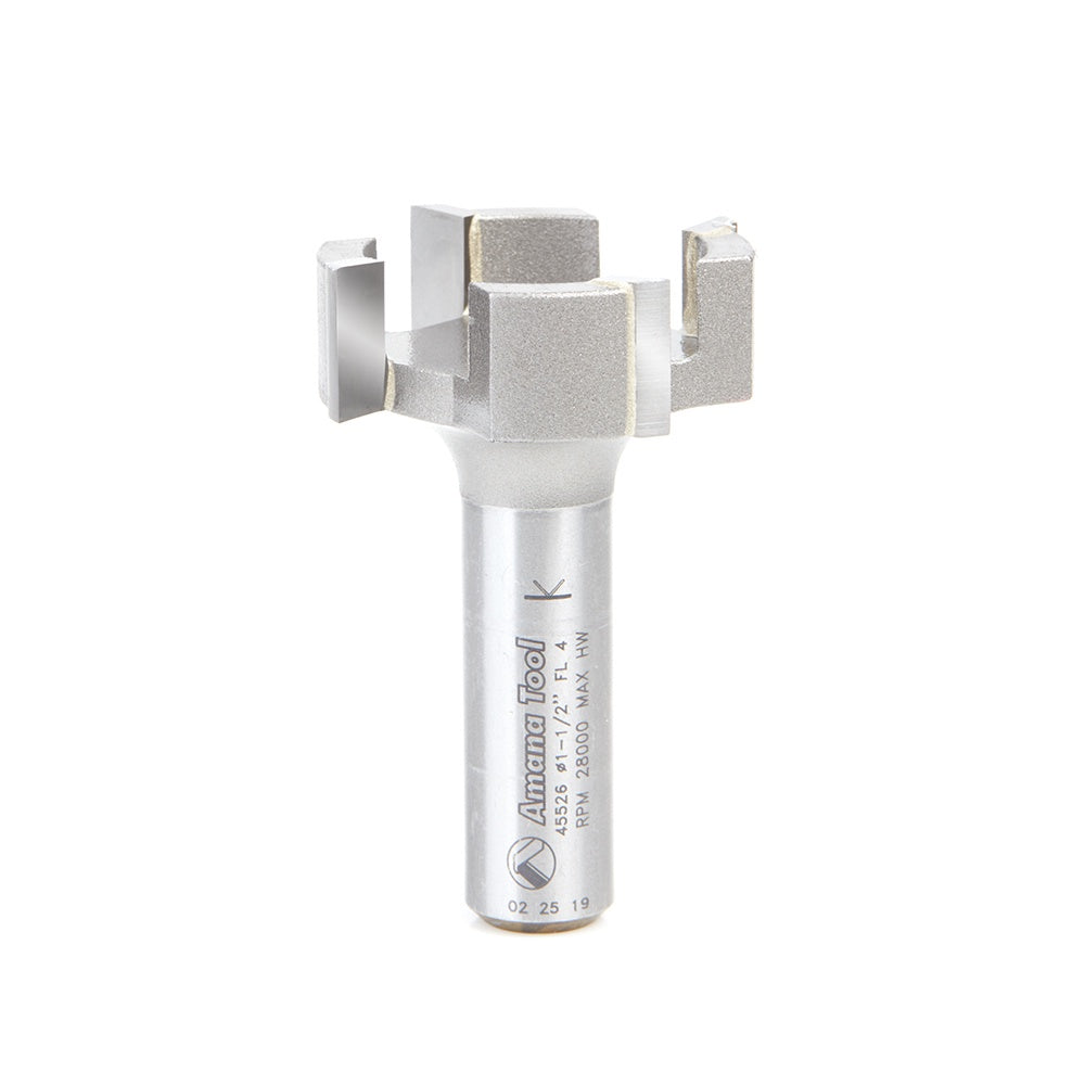 AMANA 45526 Carbide Tipped Spoilboard Surfacing 1-1/2 Dia x 1/2 x 1/2 Inch Shank Router Bit