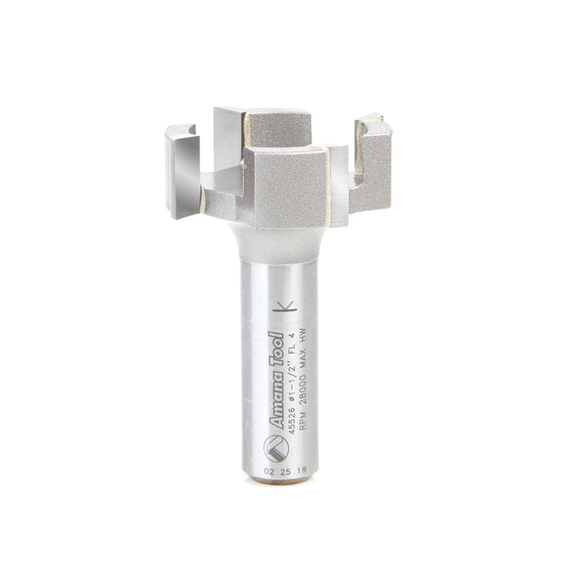 AMANA 45526 Carbide Tipped Spoilboard Surfacing 1-1/2 Dia x 1/2 x 1/2 Inch Shank Router Bit