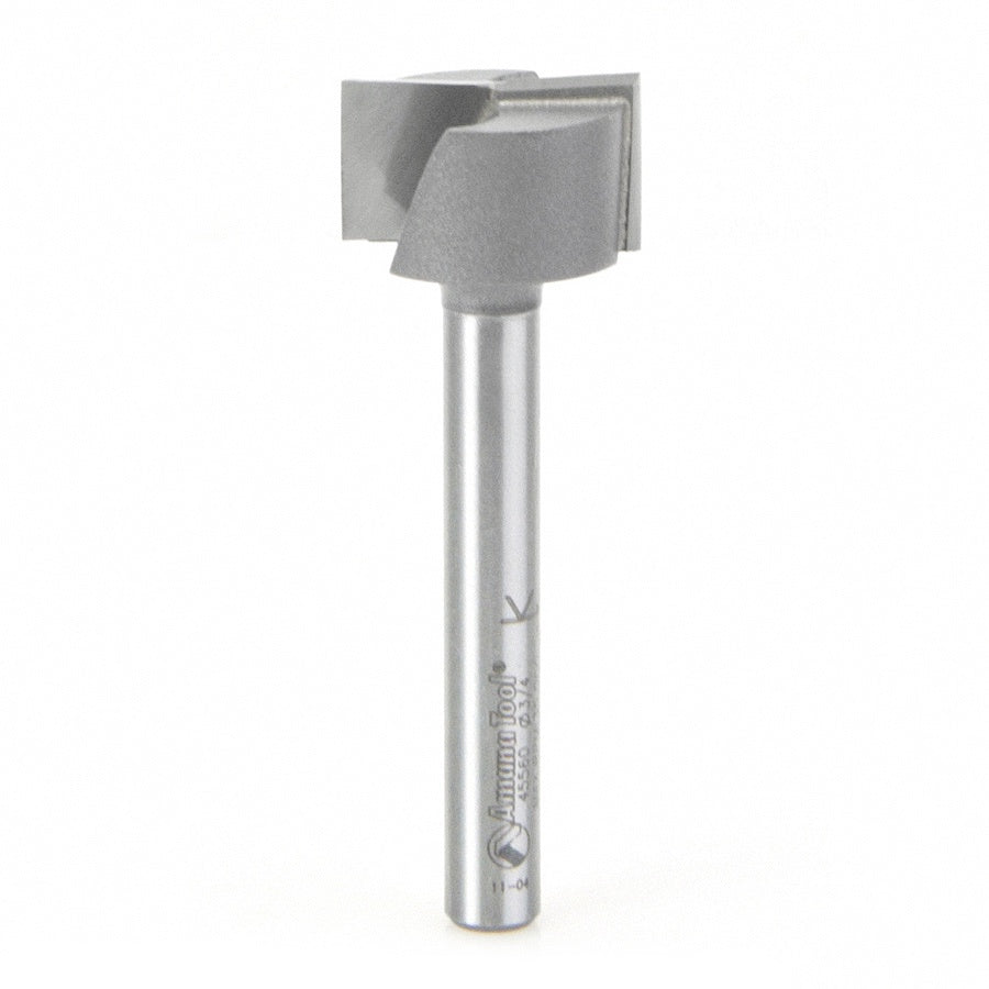 AMANA 45560 Carbide Tipped Bottom Cleaning / Spoilboard 3/4 Dia x 7/16 x 1/4 Inch Shank Upshear Design