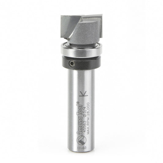 AMANA 45563 Carbide Tipped Bottom Cleaning 3/4 Dia x 7/16 x 1/2 Inch Shank with Upper BB & Upshear Design