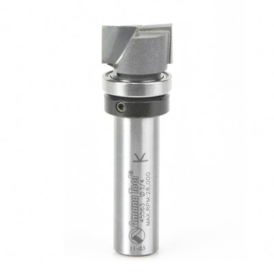 AMANA 45563 Carbide Tipped Bottom Cleaning 3/4 Dia x 7/16 x 1/2 Inch Shank with Upper BB & Upshear Design