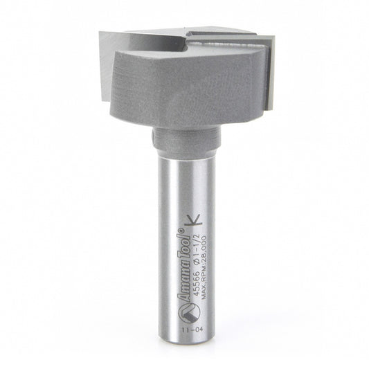 AMANA 45566 Carbide Tipped Bottom Cleaning / Spoilboard 1-1/2 Dia x 5/8 x 1/2 Inch Shank Upshear Design