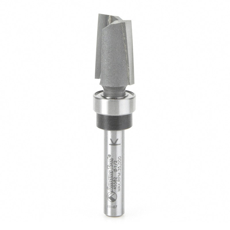 AMANA 45582 Carbide Tipped Mortising 1/2 Dia x 3/4 x 1/4 Inch Shank with Upper BB