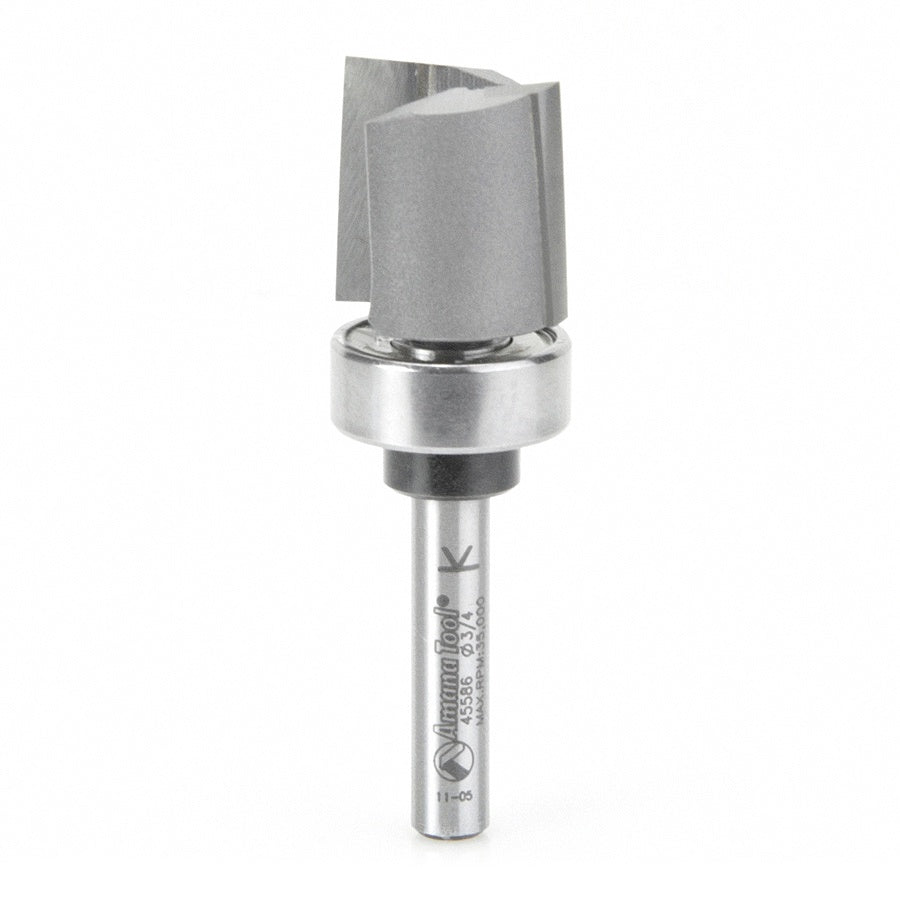 AMANA 45586 Carbide Tipped Mortising 3/4 Dia x 3/4 x 1/4 Inch Shank with Upper BB