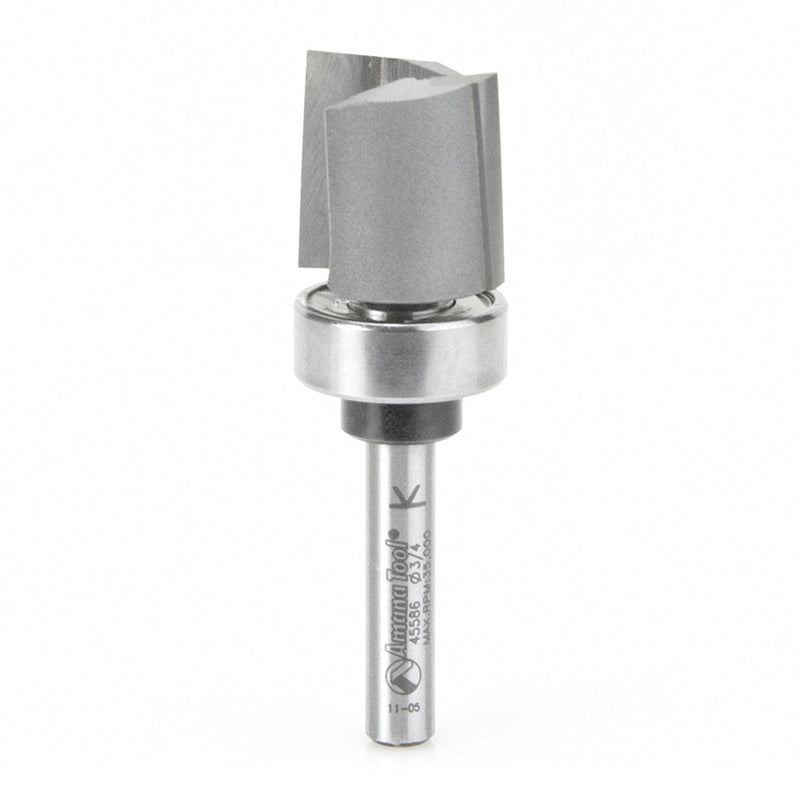AMANA 45586 Carbide Tipped Mortising 3/4 Dia x 3/4 x 1/4 Inch Shank with Upper BB