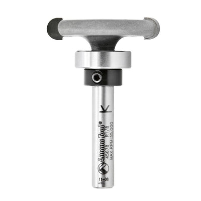 AMANA 45678 Carbide Tipped Flooring Rounded Dedicated Cutter 1/8 Radius x 1-1/4 Dia x 1/4 x 1/4 Inch Shank with Upper BB