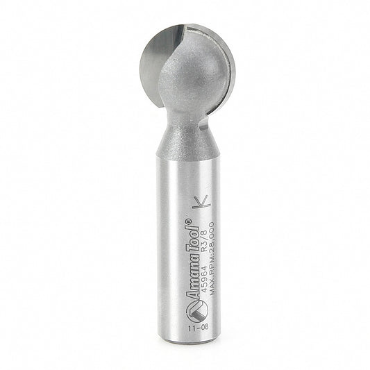 AMANA 45964 Carbide Tipped Ball End 3/8 Radius x 11/16 Dia x 1/2 x 1/2 Inch Shank